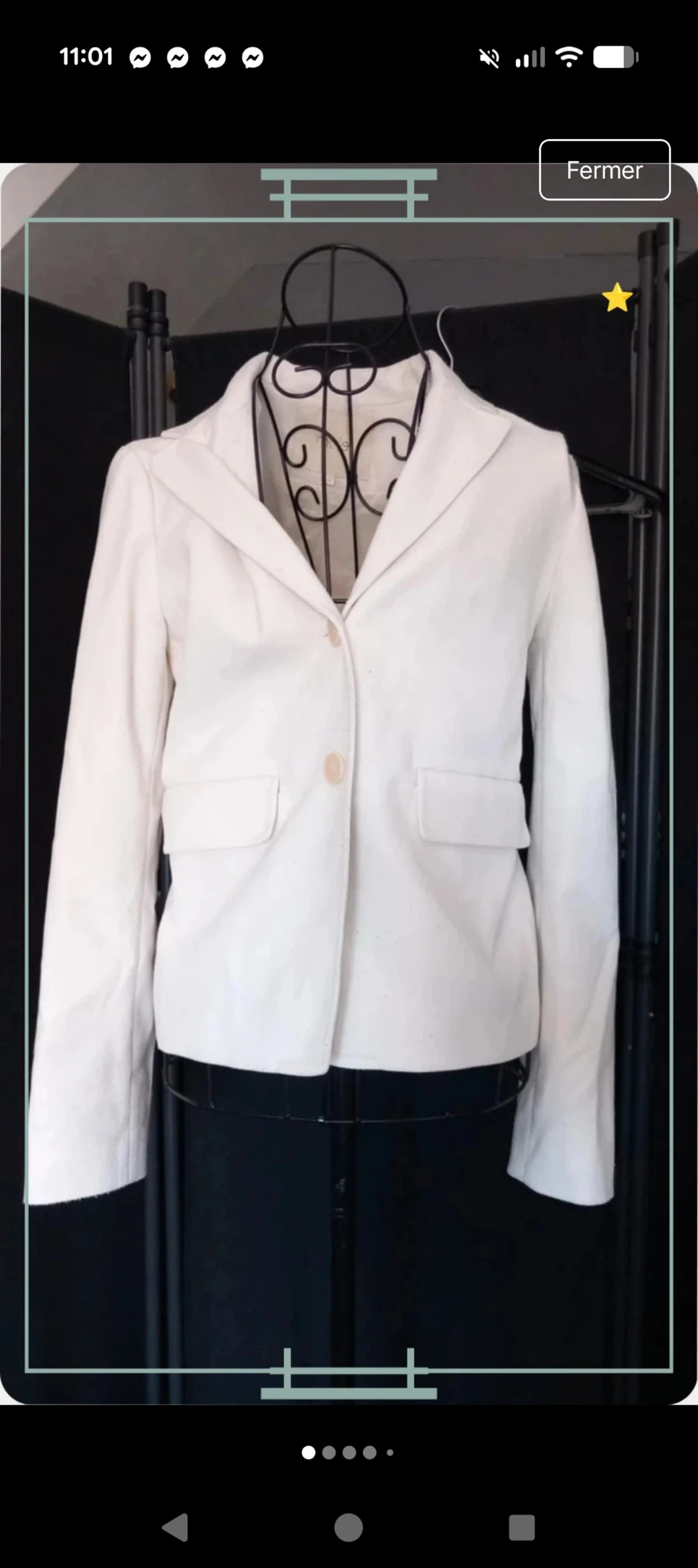 Magnifique Blazer / Veste courte blanche Maje - Taille 36